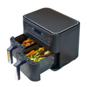 Household 9L Touch Screen Double Air Fryer Electric Deep Fryer Oven Smart Air Fryers