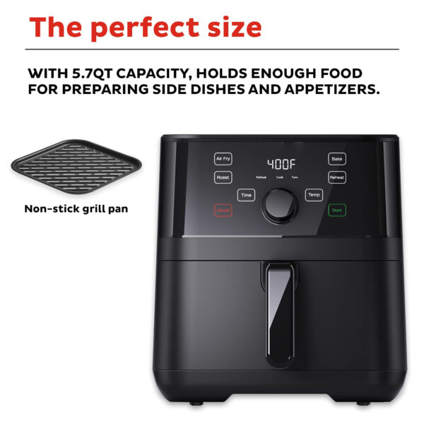 New Arrival Electric Healthy Air Deep Fryer Oven Digital Display Temperature Control Smart Air Fryer - Image 3