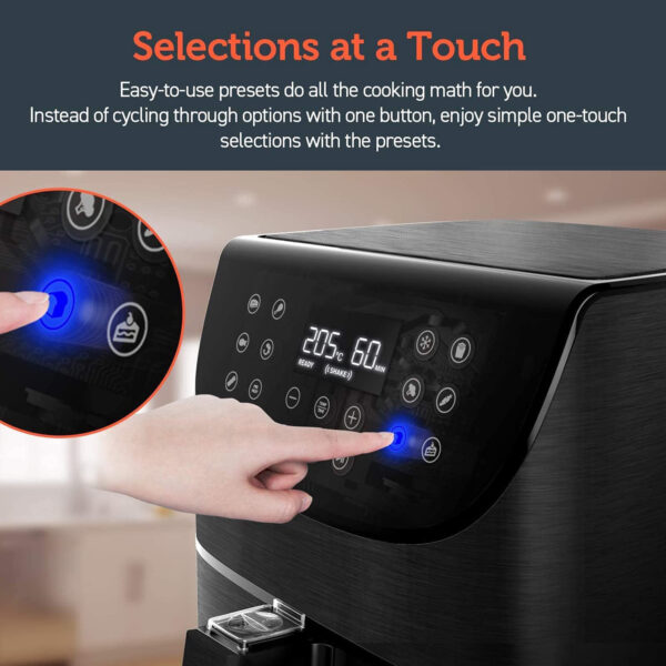 5.5L Hot Sale Electric Air Fryer Oven Shake Reminder Smart Air Fryers Touchscreen Digital Deep Air Fryers - Image 4