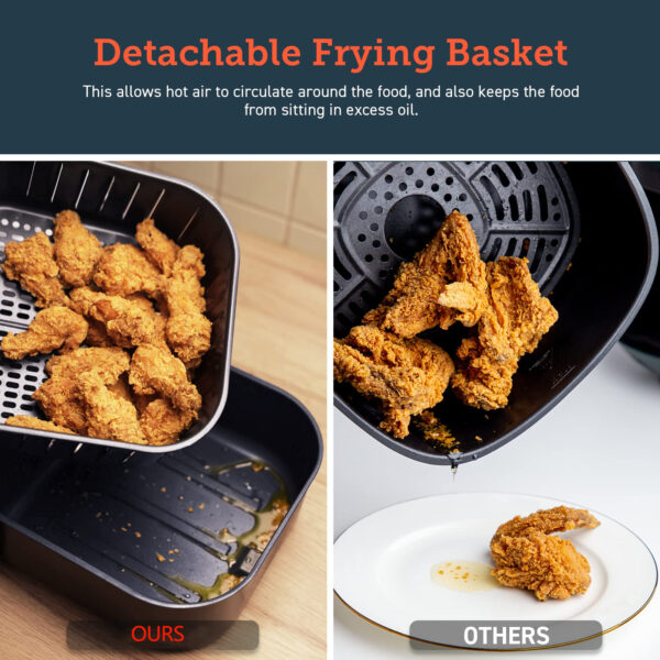 5.5L Hot Sale Electric Air Fryer Oven Shake Reminder Smart Air Fryers Touchscreen Digital Deep Air Fryers - Image 5