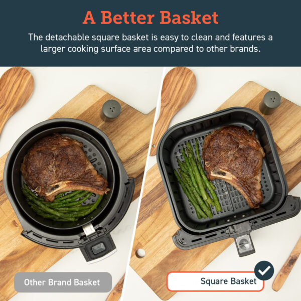 5.5L Hot Sale Electric Air Fryer Oven Shake Reminder Smart Air Fryers Touchscreen Digital Deep Air Fryers - Image 6